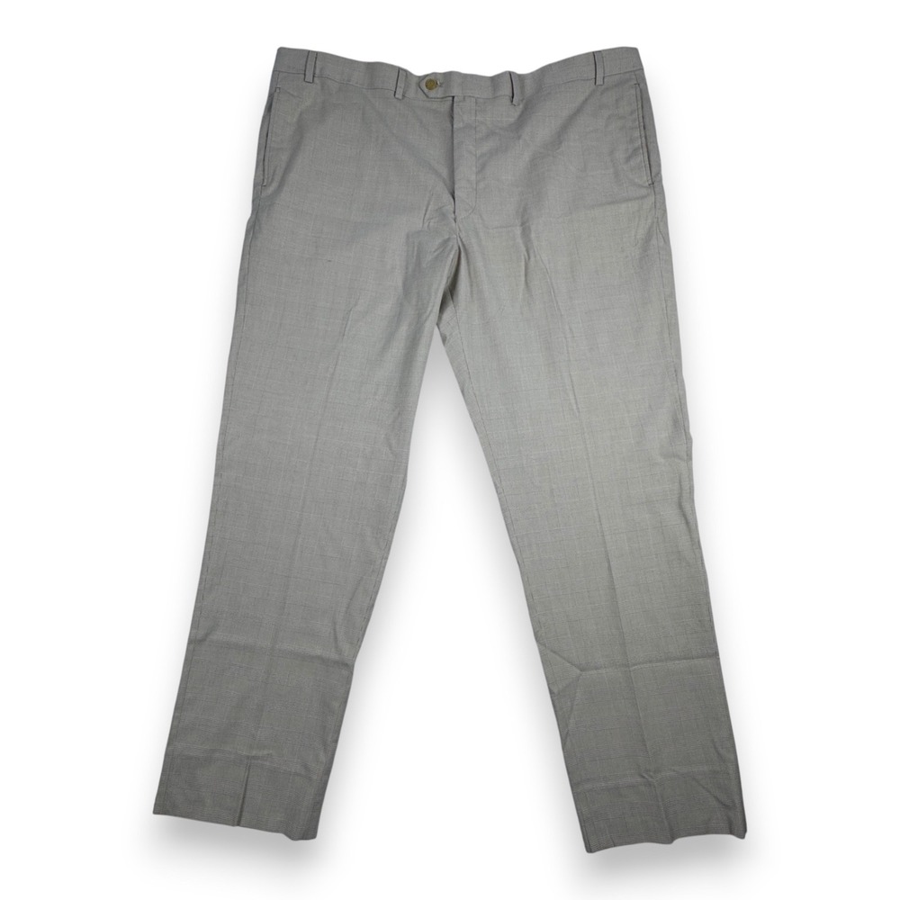 Ralph Lauren Slim Fit Glen Plaid Dress Pants Business Casual Mens Tan 42W x 32L